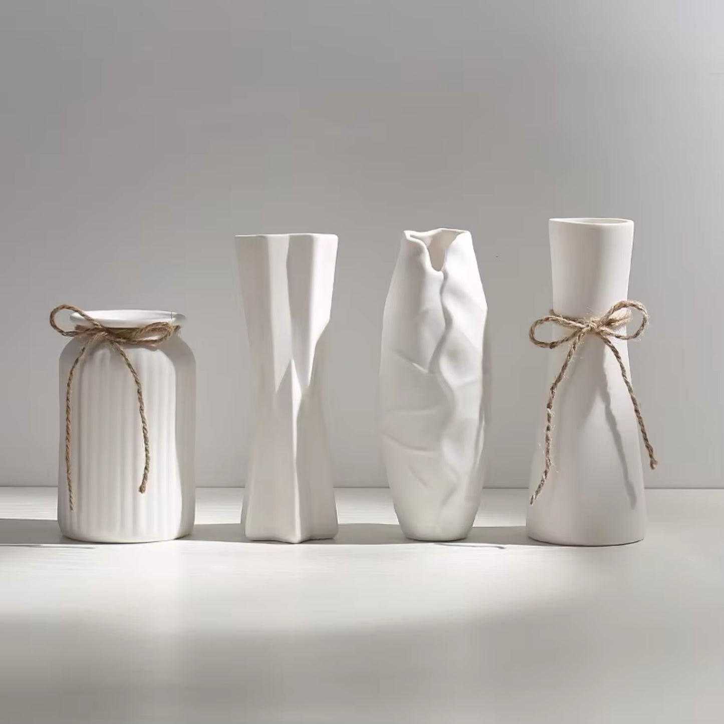 Minimalist Ceramic Flower Vase Room White Flower Ware Office Desktop Decorations Jar Ikebana Flowers Vase Nordic Vase Vase