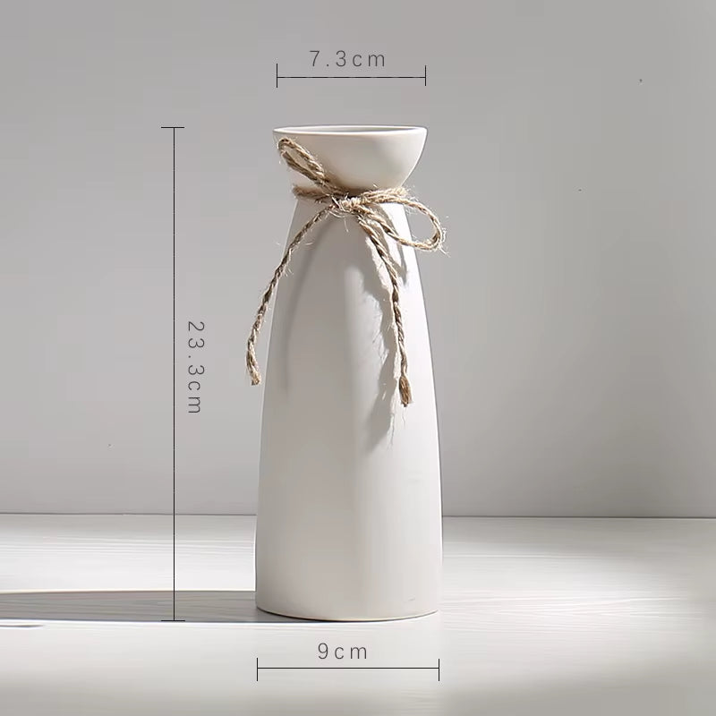 Minimalist Ceramic Flower Vase Room White Flower Ware Office Desktop Decorations Jar Ikebana Flowers Vase Nordic Vase Vase
