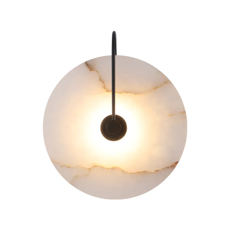 Modern Marble Alabaster Led Wall Lamp Bedroom Home Decor Decoration Lampshade Lighting Fixture for Gold Lamps Stair Sconce Stone