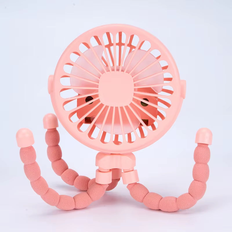 Fan for Cart Stroller Fans Portable Outdoor Fan Clip on for Baby 600Mah USB Rechargeable Handheld Electric Fan for Home 3 Speeds
