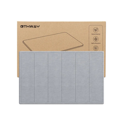 32"X20" Large Diatomaceous Earth Bath Mat for Bathroom, Super Absorbent Quick-Dry Non-Slip Shower Mat, Natural Stone Bath Mat Easy to Clean (Light Grey)