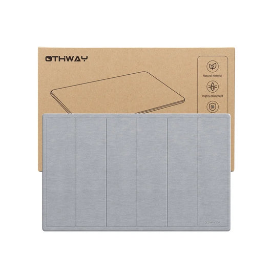32"X20" Large Diatomaceous Earth Bath Mat for Bathroom, Super Absorbent Quick-Dry Non-Slip Shower Mat, Natural Stone Bath Mat Easy to Clean (Light Grey)